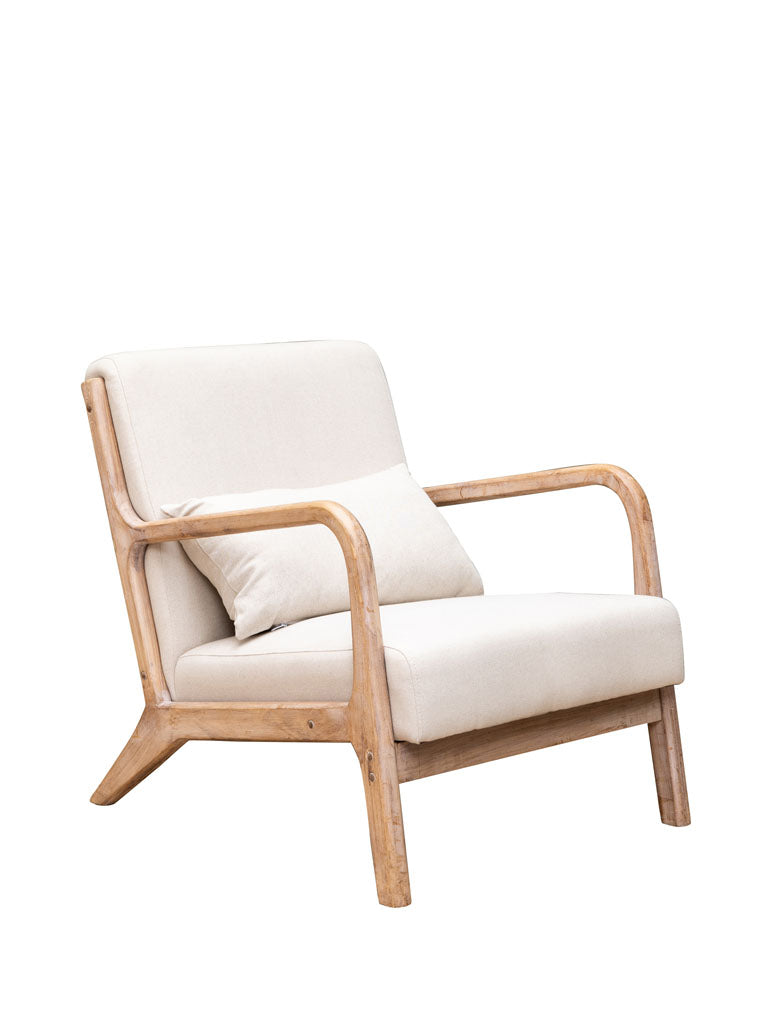 Fauteuil Beige Coton & Lin Chassepierre