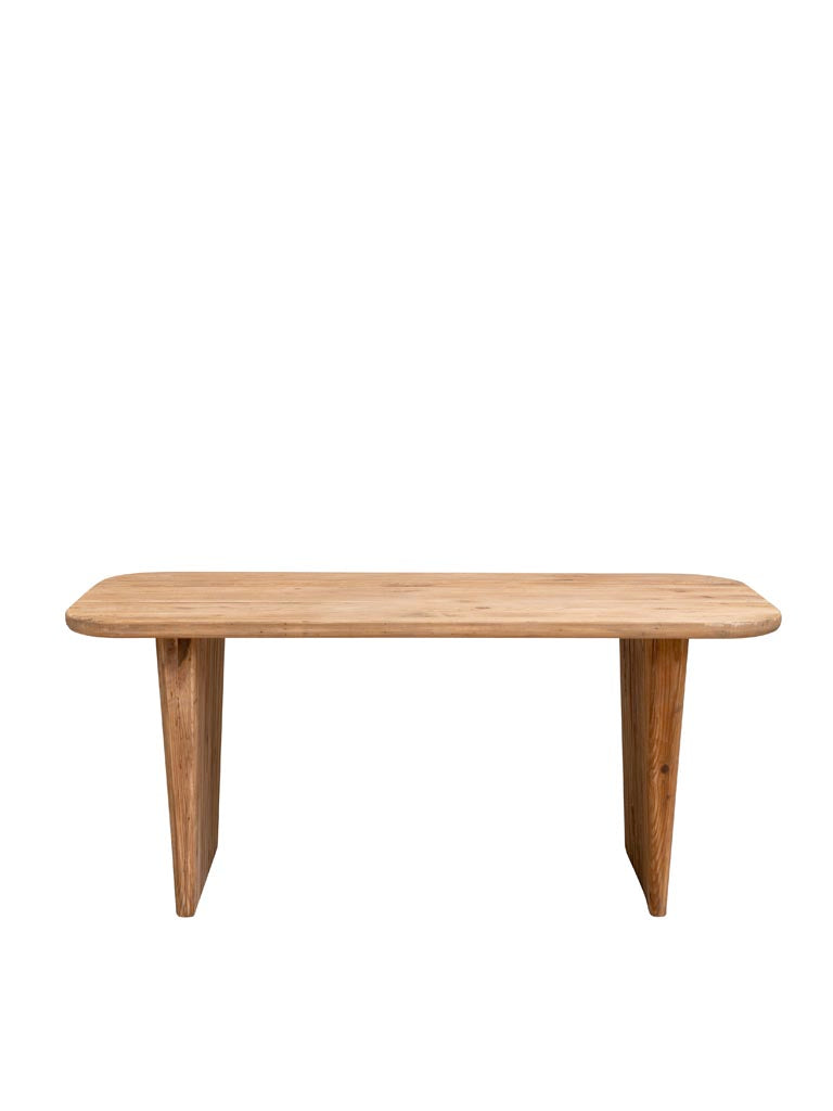 Table à manger pin recyclé Utah bois moyen fond neutre — Bōme