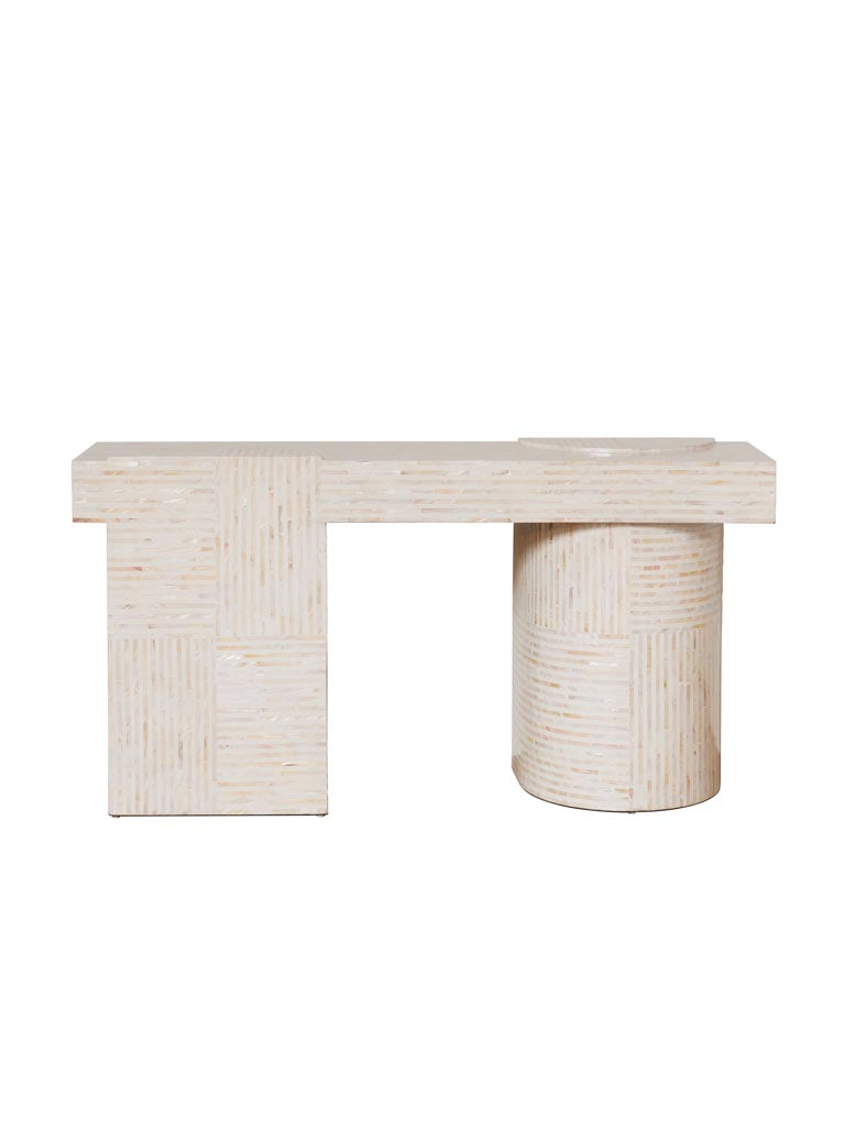 Console sculpturale bambou ivoire Athènes fond neutre — Bōme