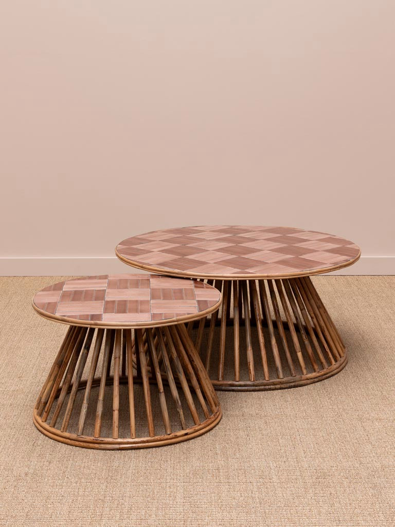 2 tables basses Chandra céramique rose — Bōme