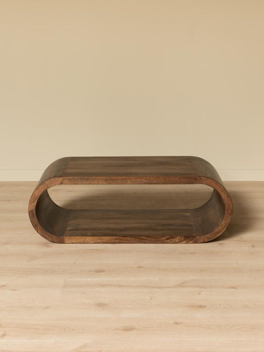 Table basse Looping manguier forme boucle profil — Bōme