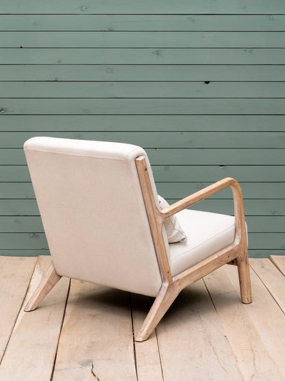 Fauteuil Beige Coton & Lin Chassepierre