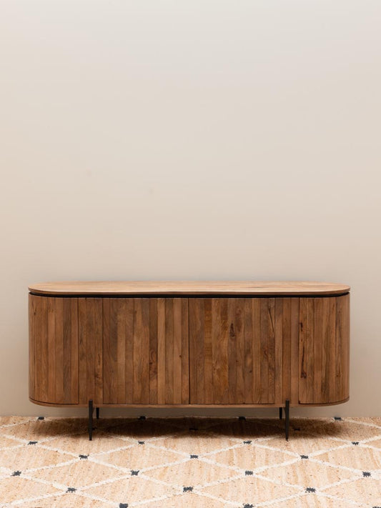 Buffet manguier massif fer noir Ainigma vue de face — Bōme