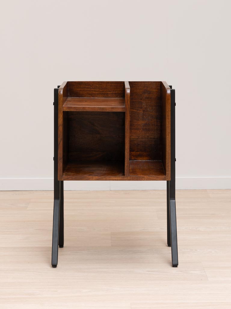 Table d'appoint manguier fer Flow vue de face — Bōme