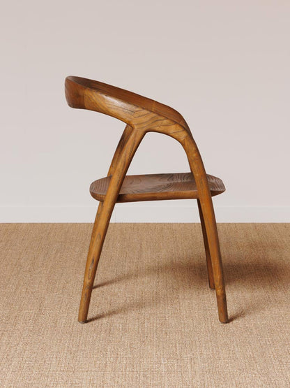 Chaise Lennor bois foncé profil — Bōme