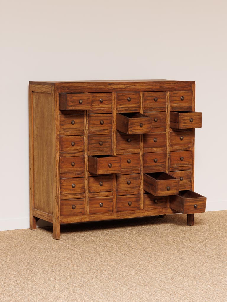 Commode 30 tiroirs acajou Mercerie  — Bōme