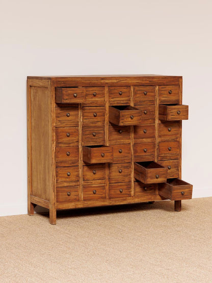 Commode 30 tiroirs acajou Mercerie  — Bōme