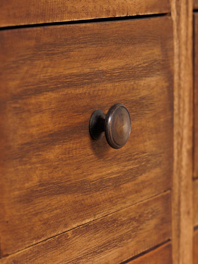 Détail grain acajou massif commode Mercerie — Bōme