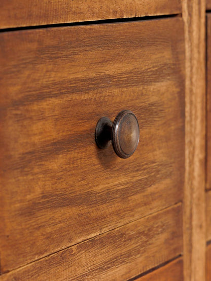 Détail grain acajou massif commode Mercerie — Bōme