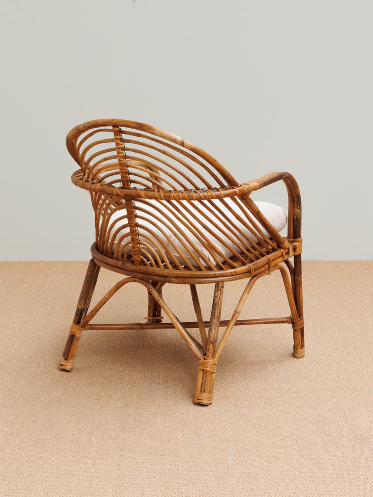 Chaise Manille tressage rotin naturel dos — Bōme