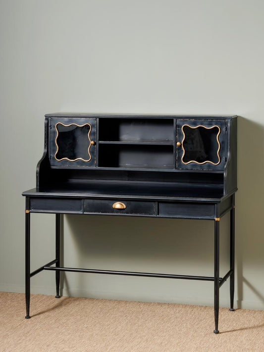 Bureau Art nouveau industriel Sagan angle 3/4 — Bōme
