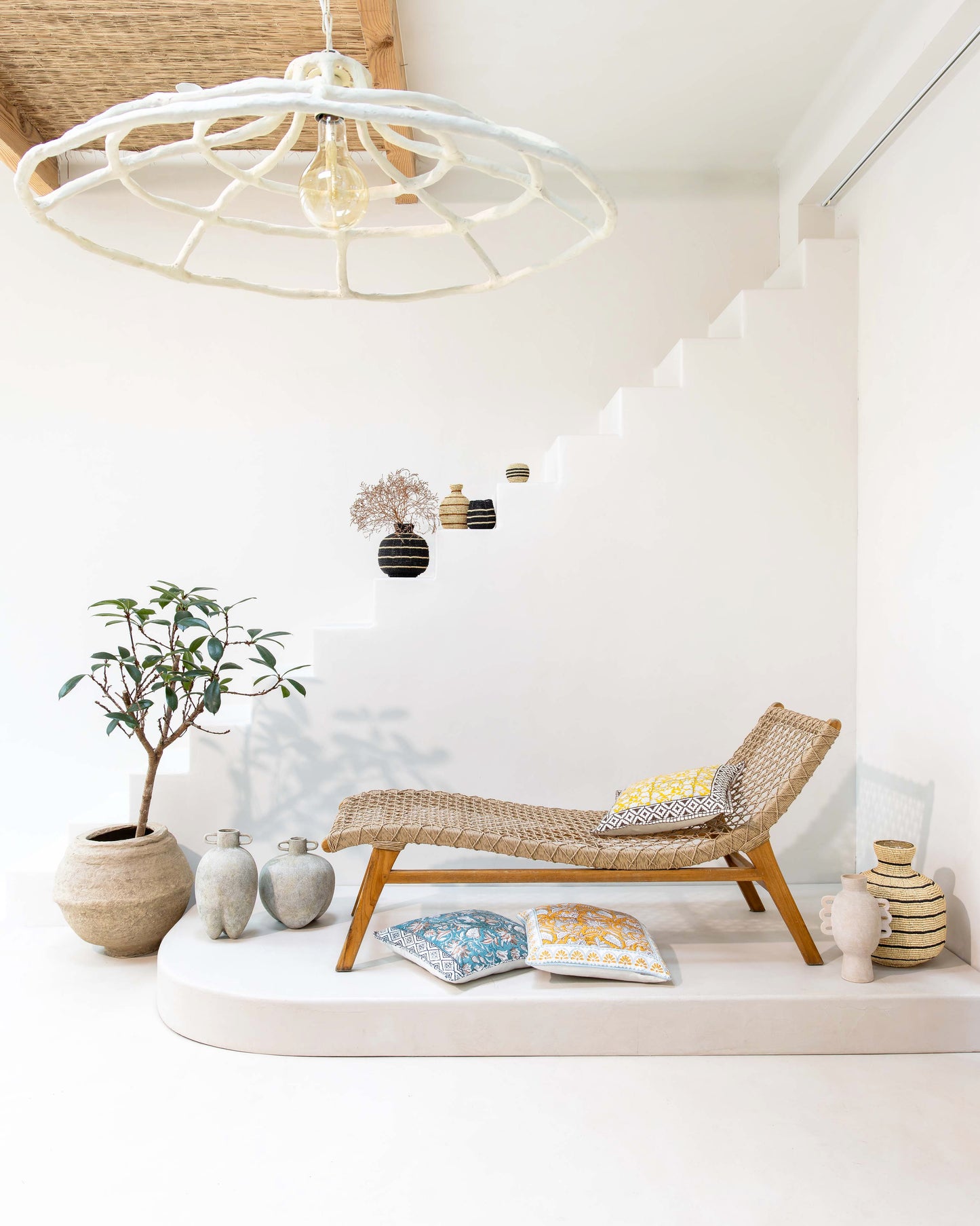 Bain de soleil Kuta teck corde sur terrasse en intérieur— Bōme