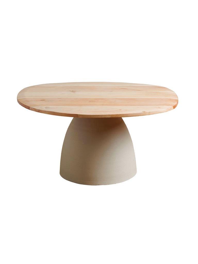 Table basse acacia massif bois clair Aphrodite fond neutre — Bōme