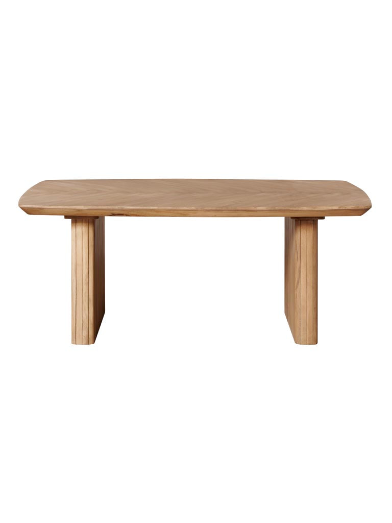 Table à manger Demira manguier bois clair fond neutre — Bōme