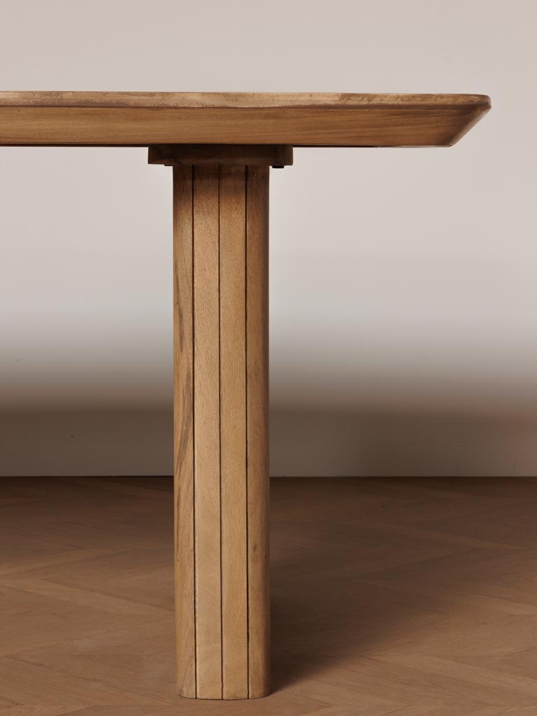 Détail pied manguier massif table Demira — Bōme