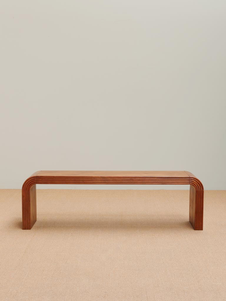 Banc acacia massif Arcadia 175 cm vue de face — Bōme