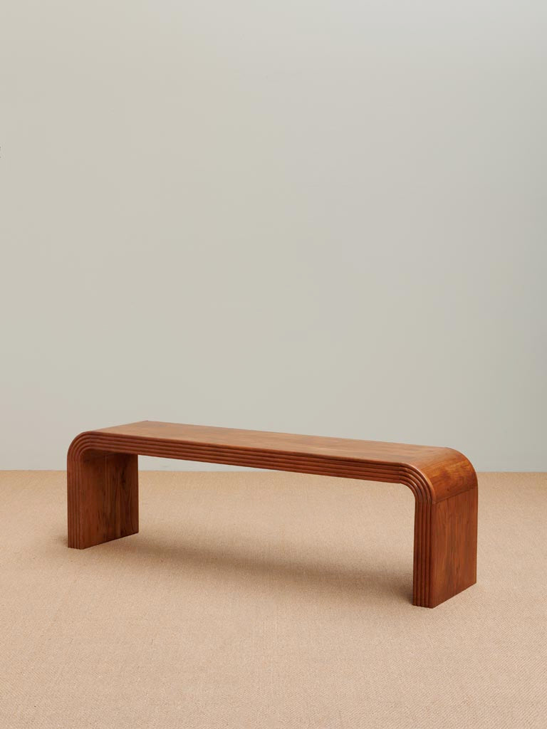 Banc acacia massif Arcadia 175 cm vue de face — Bōme