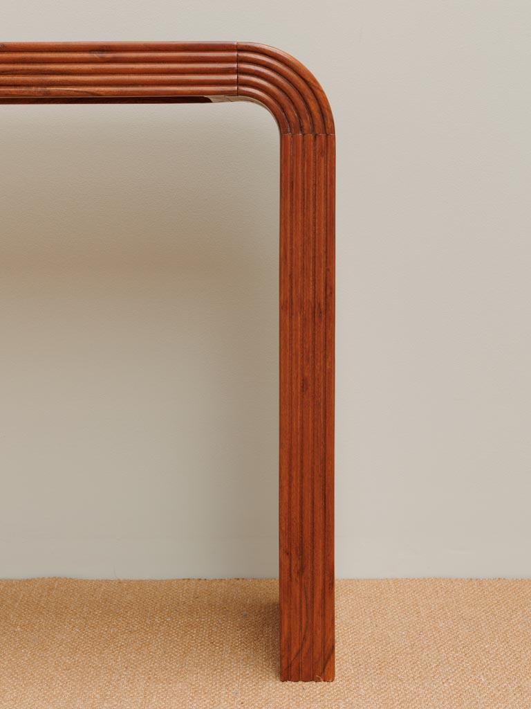 Détail veines acacia massif console Arcadia — Bōme