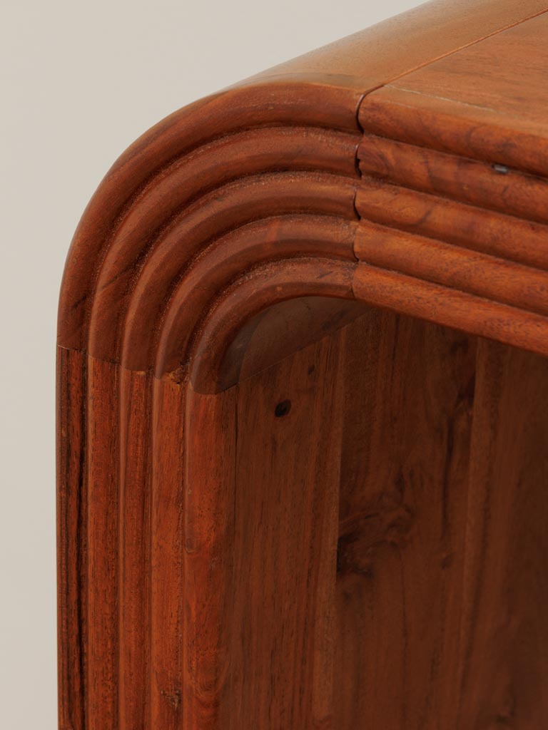 Détail veines acacia massif console Arcadia — Bōme
