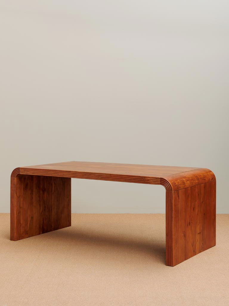 Table dîner acacia bois chaud bordeaux Arcadia style wabi sabi — Bōme