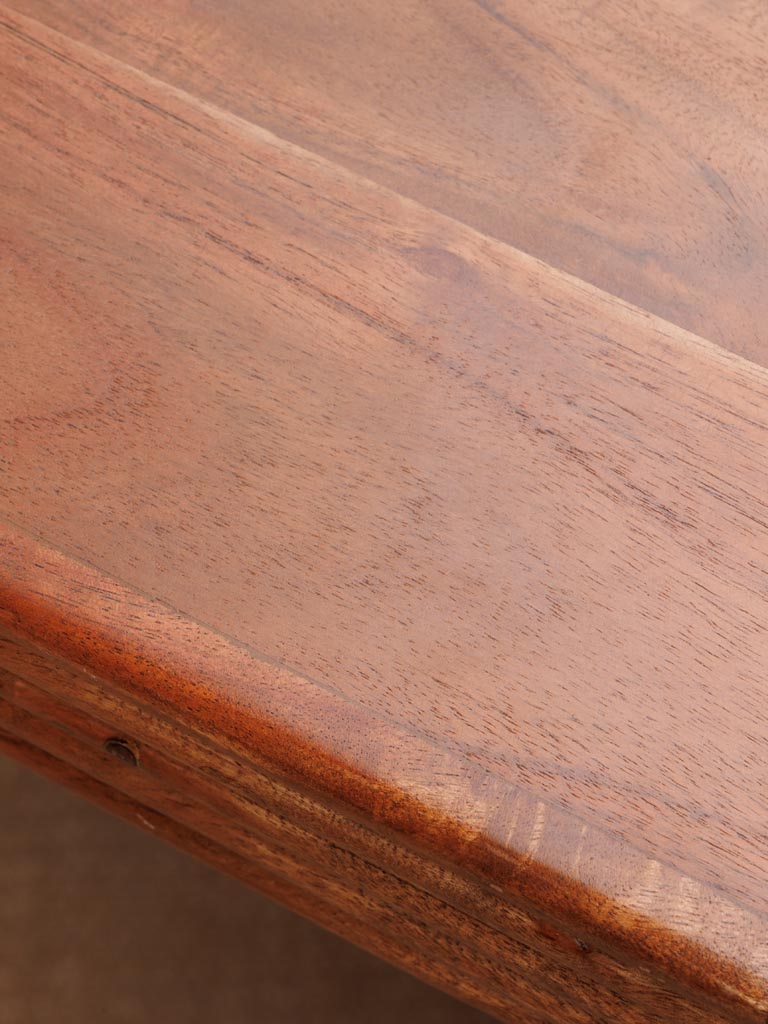 Détail veines acacia massif bois chaud table Arcadia — Bōme