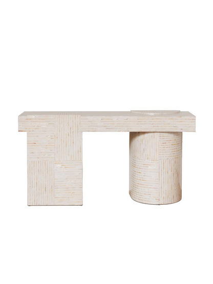 Console sculpturale bambou ivoire Athènes fond neutre — Bōme