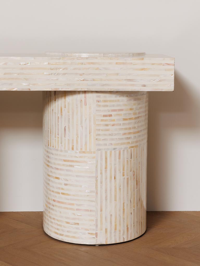 Détail pied cylindrique bambou console Athènes — Bōme