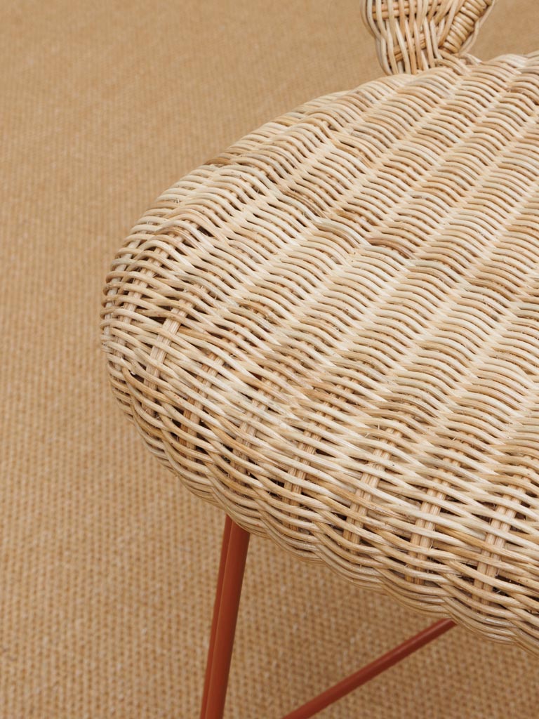 Détail tressage rotin naturel chaise de bar Hanoi — Bōme