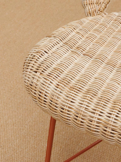 Détail tressage rotin naturel chaise de bar Hanoi — Bōme