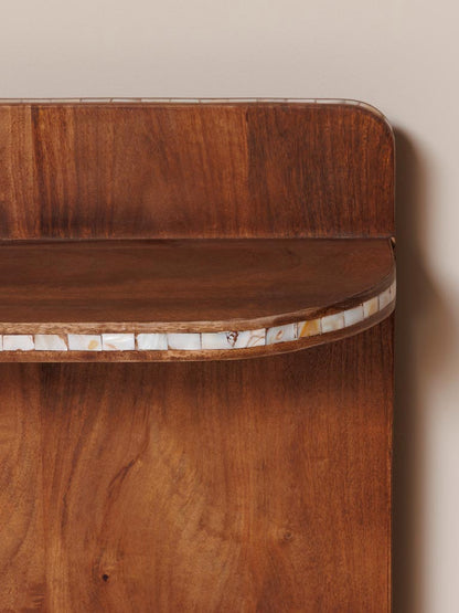 Détail incrustations corne naturelle ivoire console Argana — Bōme
