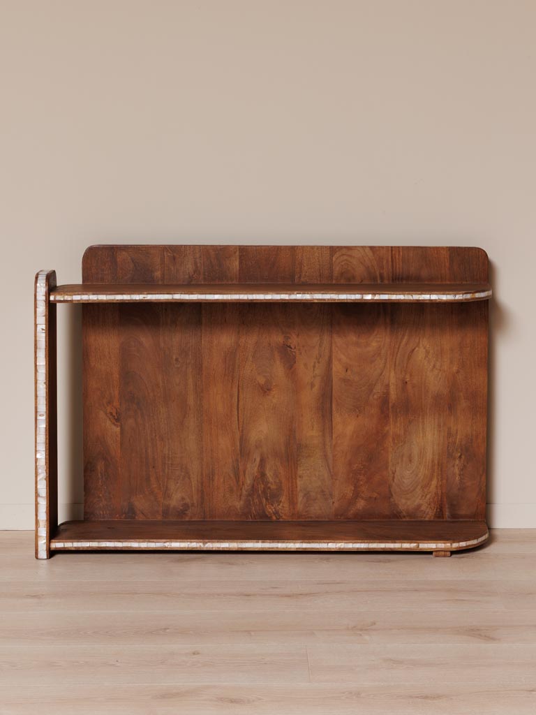 Console manguier incrustations corne ivoire Argana vue de face — Bōme