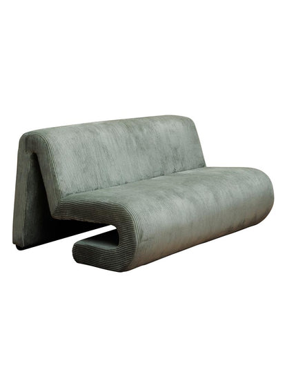 Banquette Tribeca vert sauge vue 3/4 fond blanc — Bōme