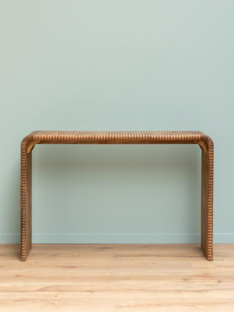 Console manguier bois moyen Arcana 129 cm vue de face — Bōme