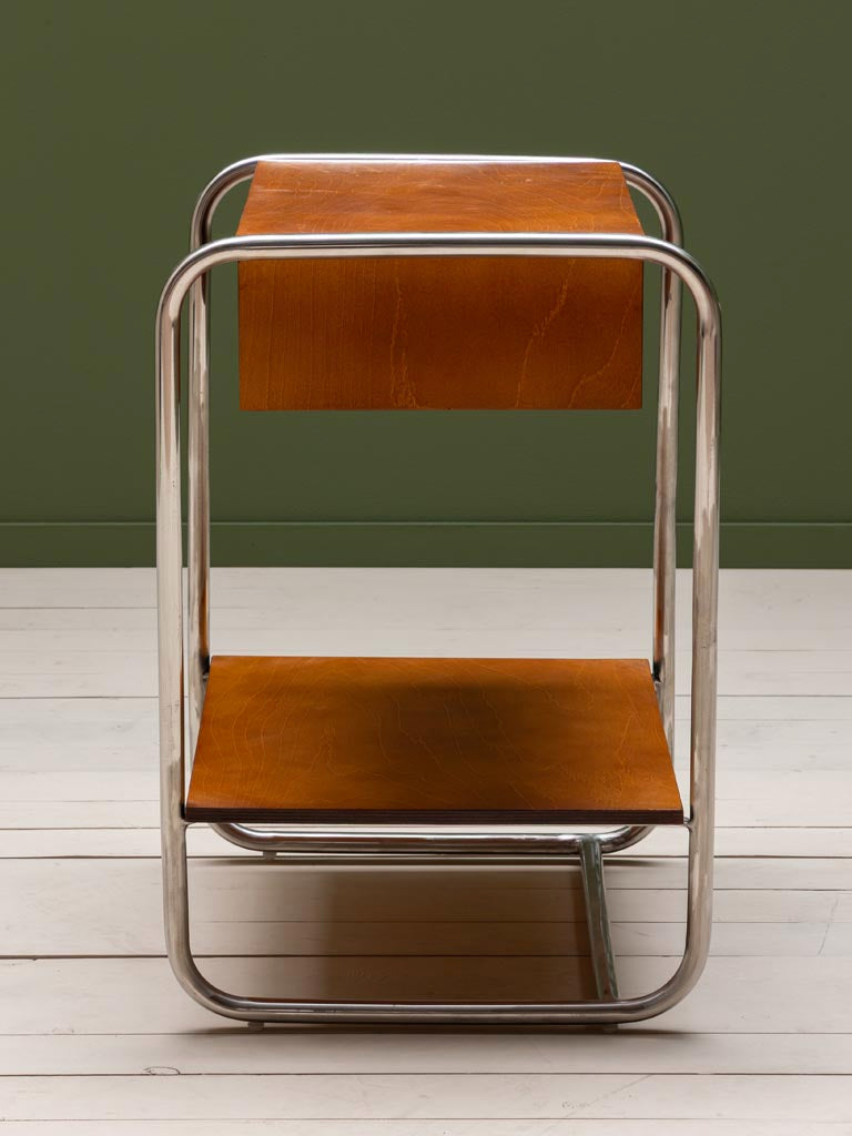 Table appoint Meritt bouleau acier inoxydable profil — Bōme