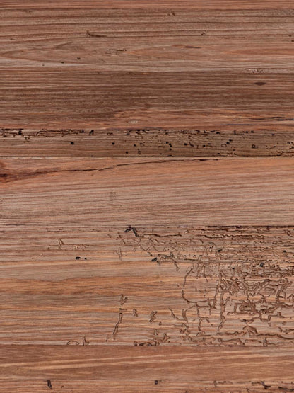 Détail nœuds pin recyclé naturel plateau table Authentique — Bōme