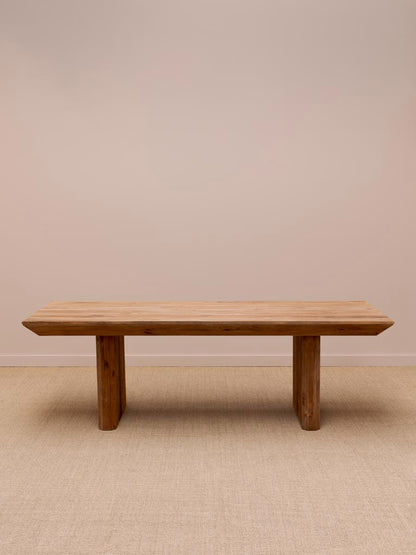 Table à manger pin recyclé bois noirci japandi Authentique 240 cm — Bōme
