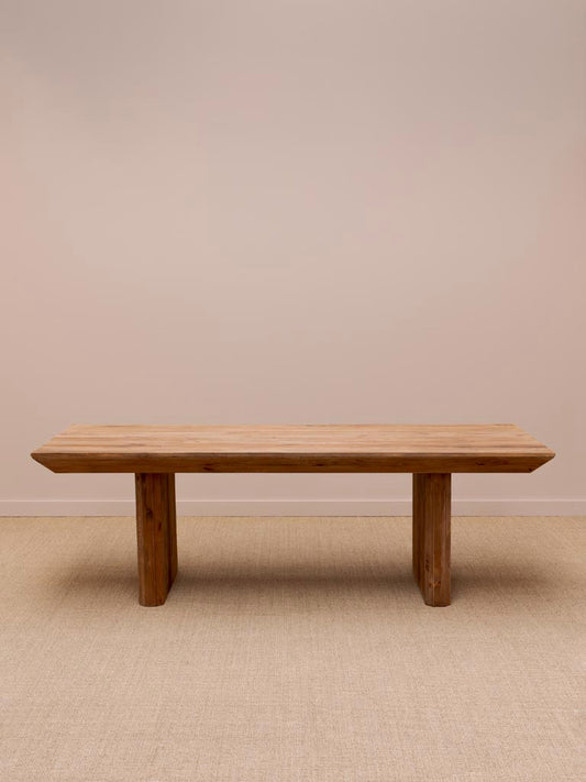 Table à manger pin recyclé bois noirci japandi Authentique 240 cm — Bōme