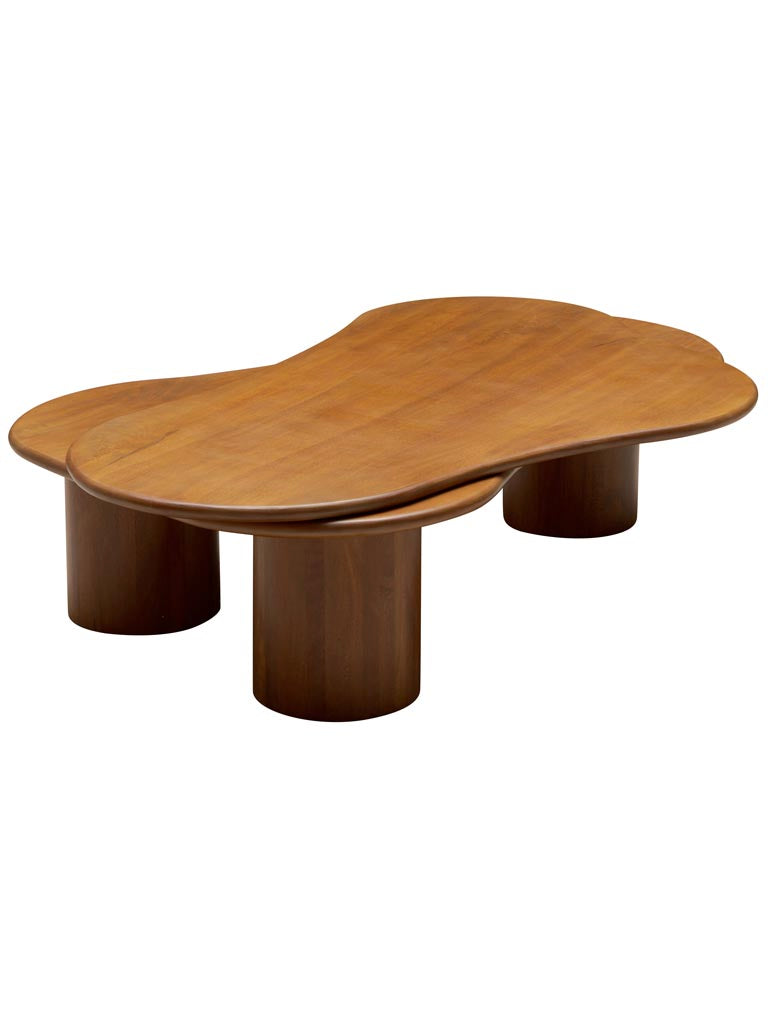 Table basse manguier forme libre Synergy fond neutre — Bōme