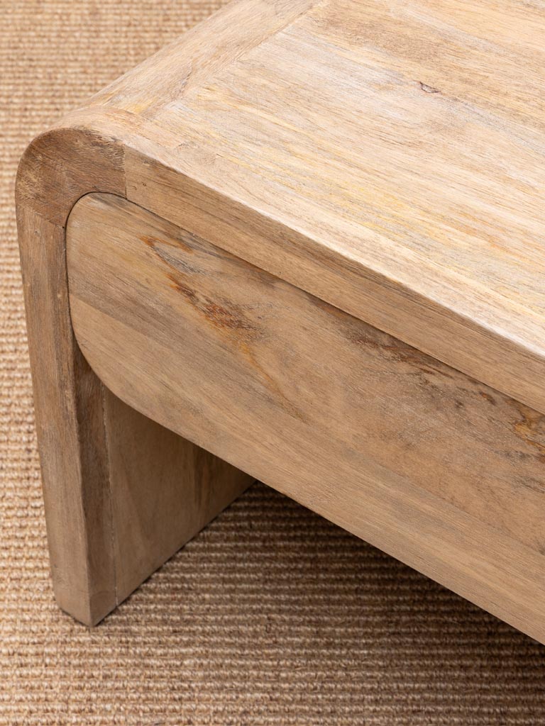 Détail veines manguier bois clair meuble TV Losail — Bōme