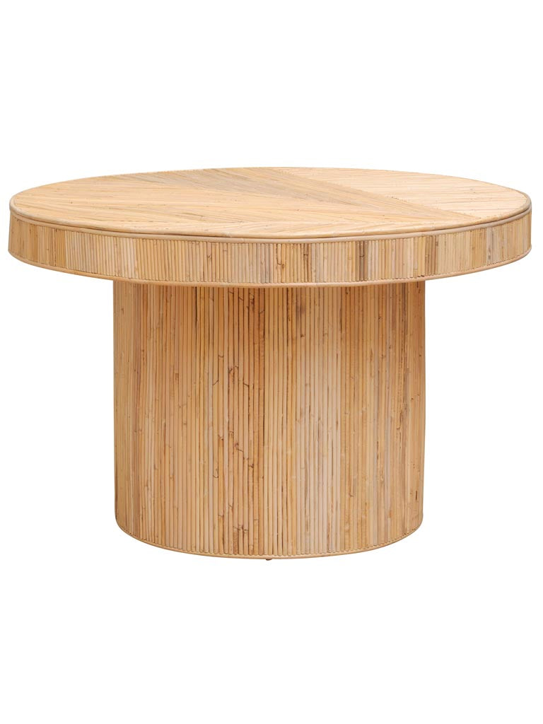 Table à dîner ronde rotin Carica fond neutre — Bōme
