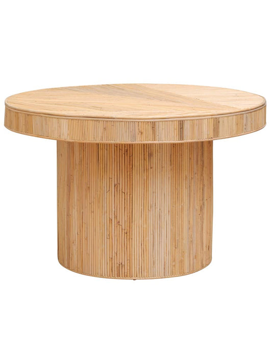 Table à dîner ronde rotin Carica fond neutre — Bōme