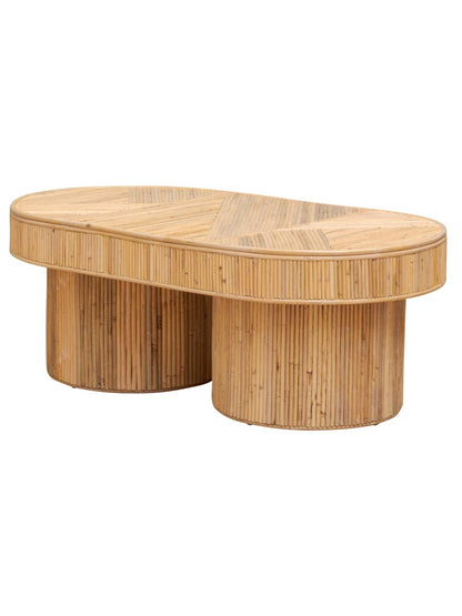 Table basse rotin cannelé Carica 109 cm — Bōme
