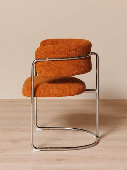 Chaise chrome marron London profil — Bōme