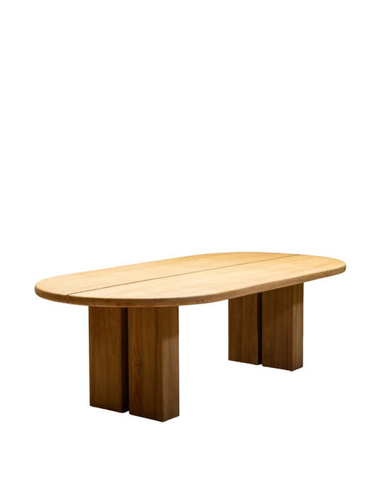 Table à dîner ovale Atlas teck fond neutre — Bōme